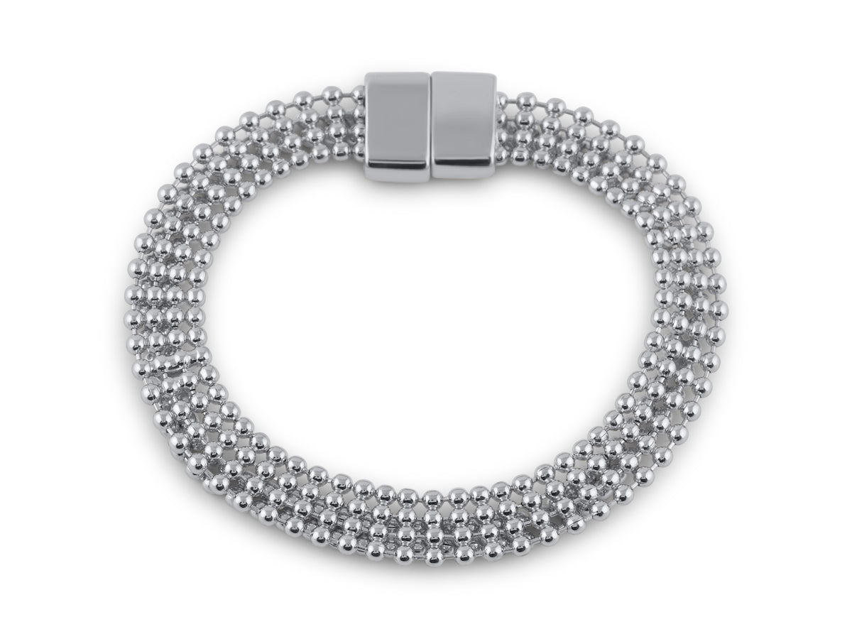 SILVER NAOMI MESH MAGNETIC BRACELET