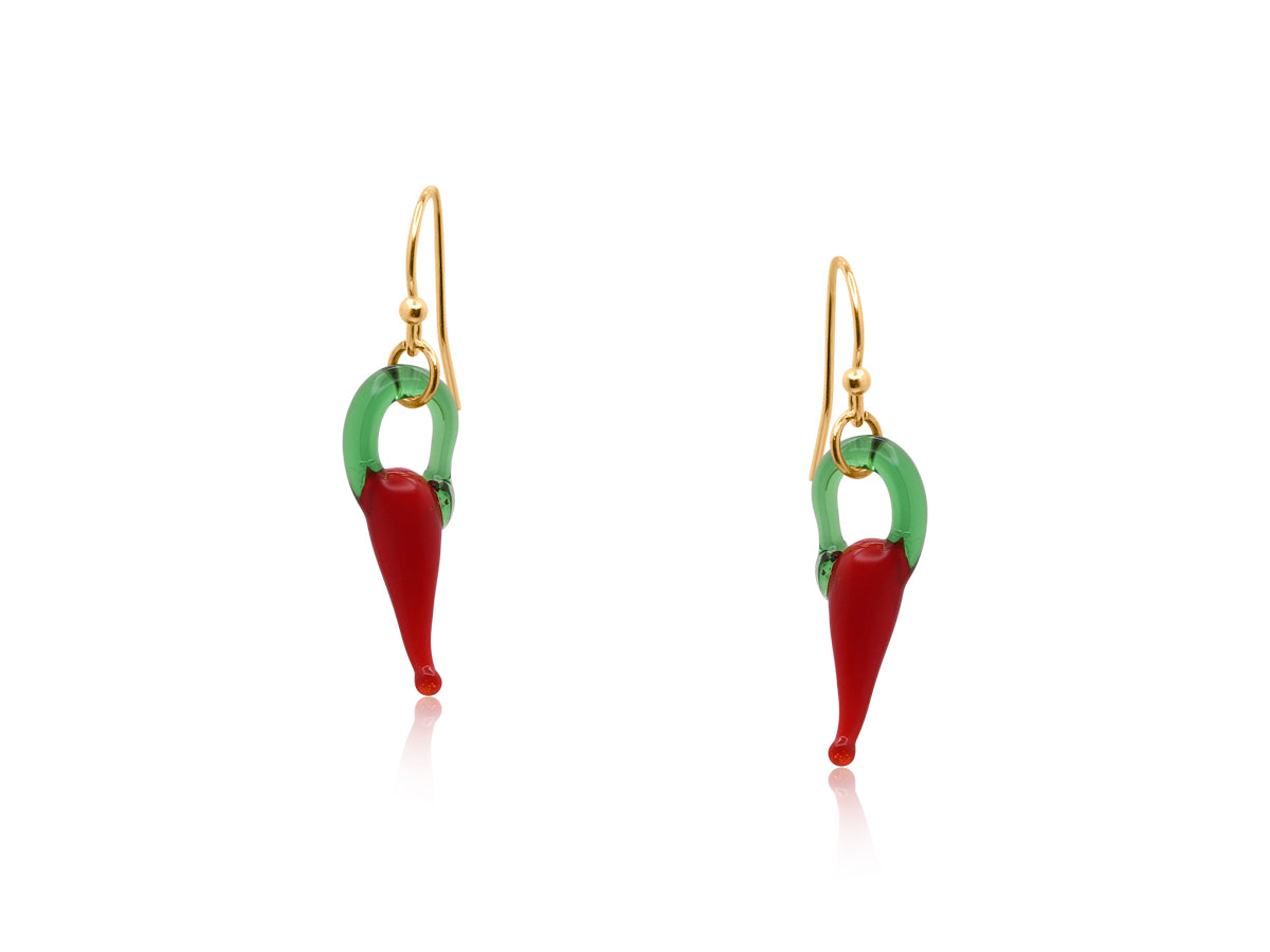 RED CHILLY DROP EARRINGS