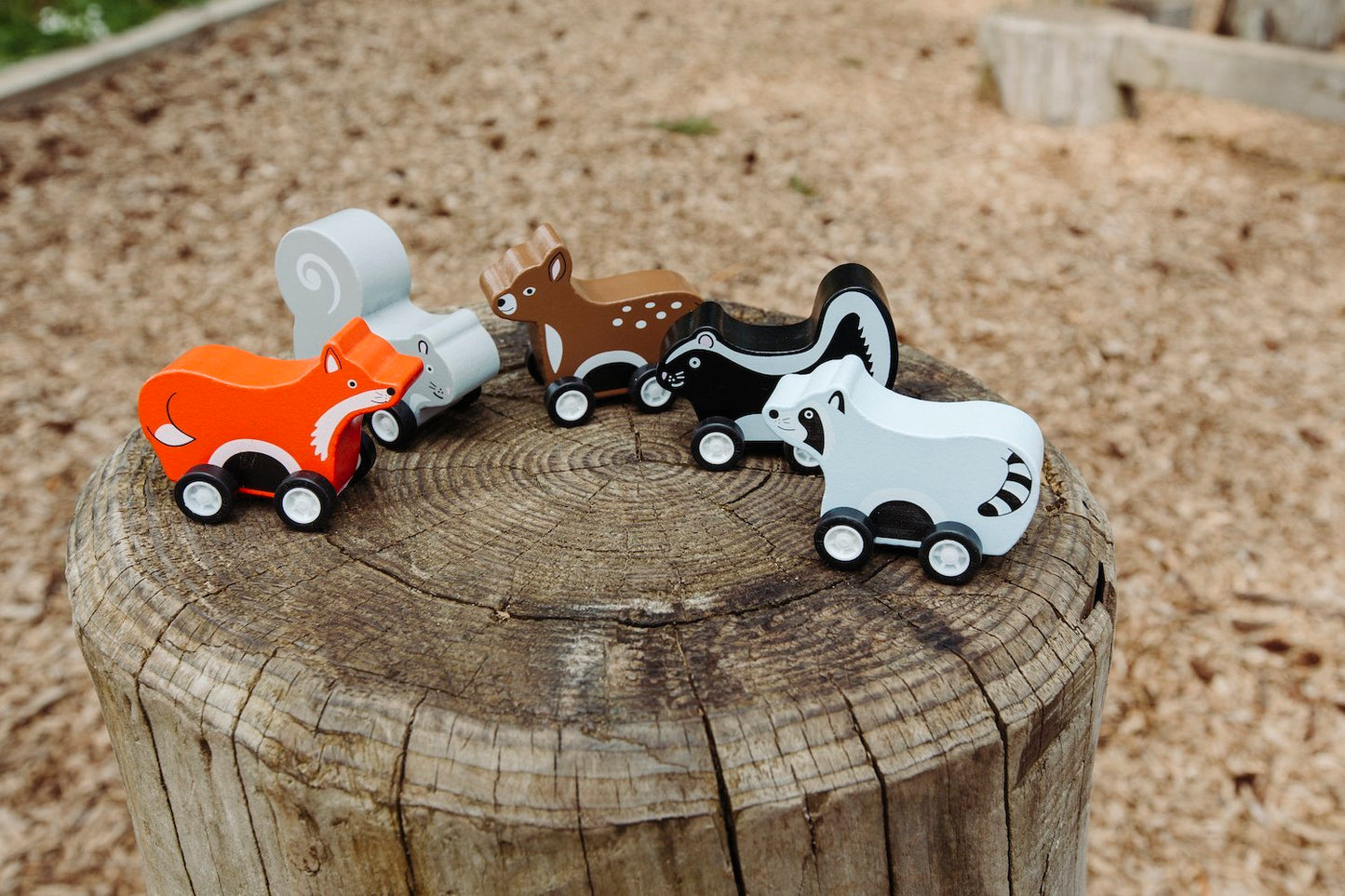 Woodland Animals Pull Back Racers