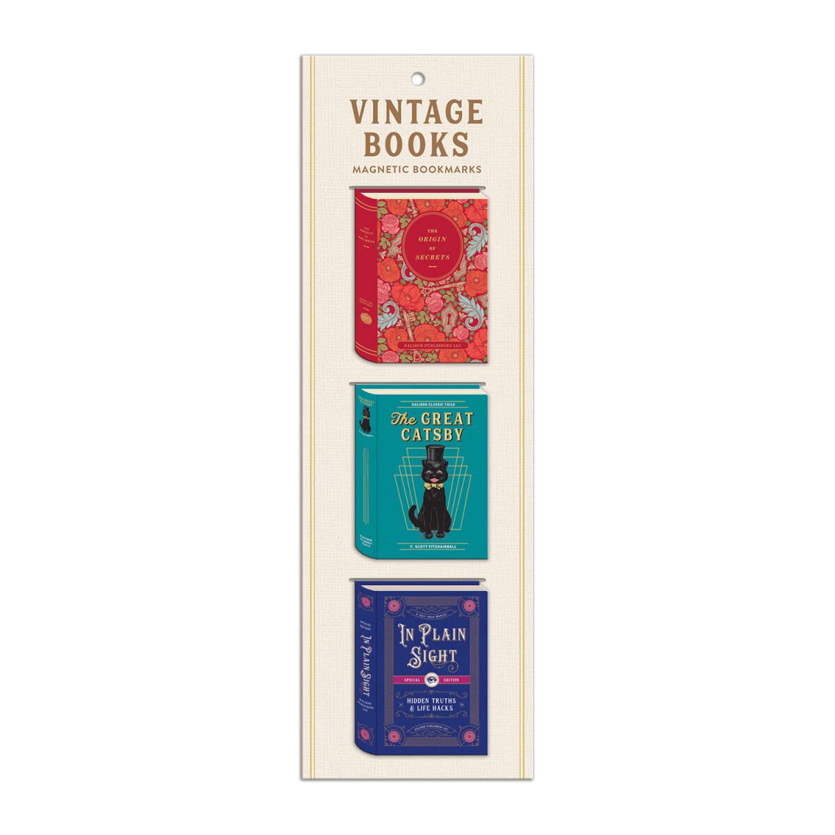 Vintage Books Magnetic Bookmarks