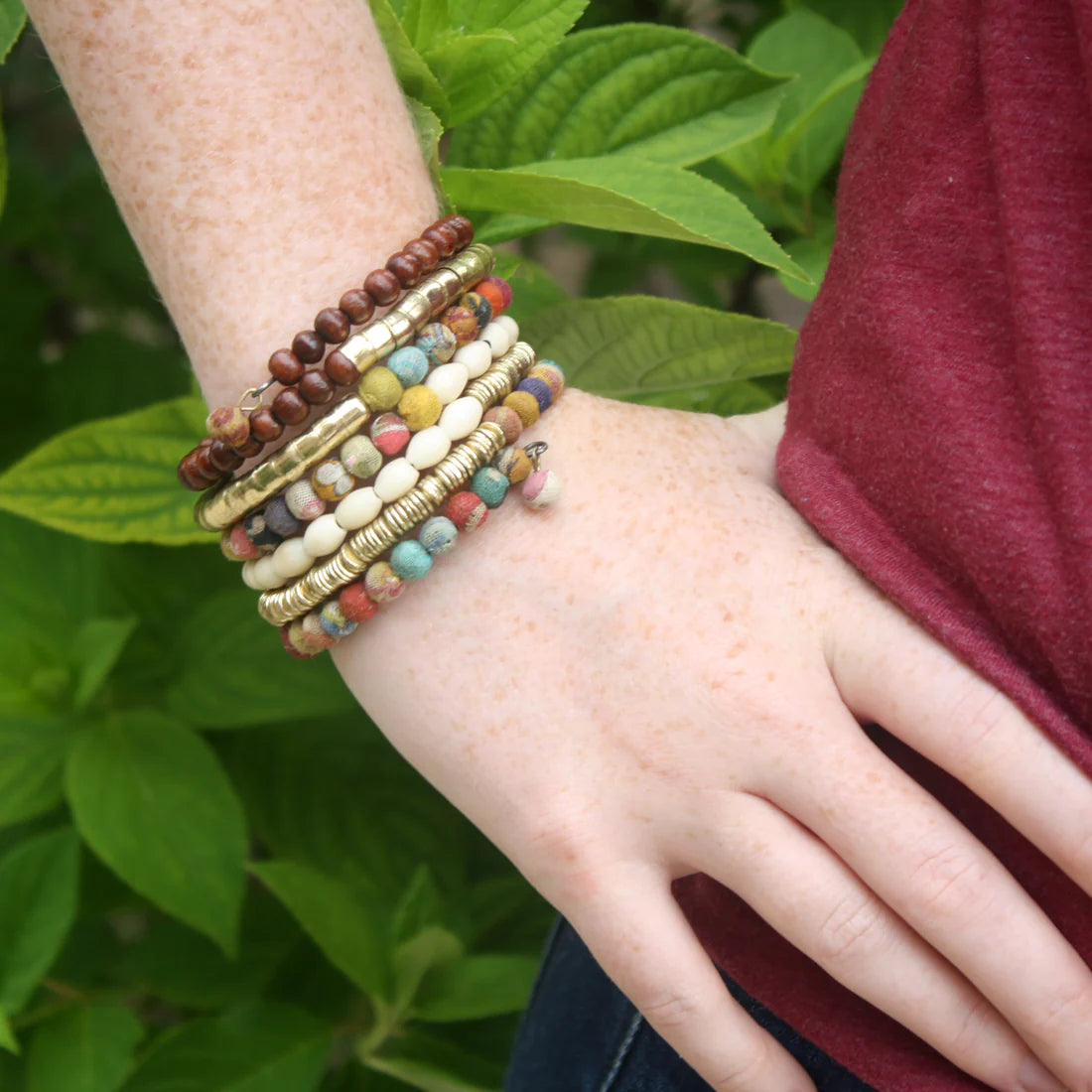 Coiled Kantha Bracelet