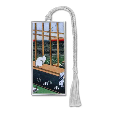 Cat & Mt. Fuji Metal Bookmark