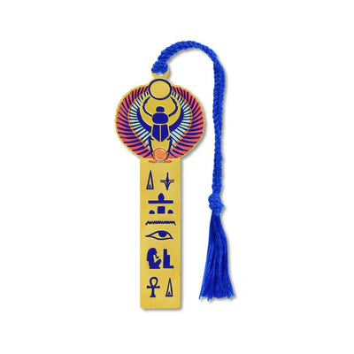 Winged Scarab Metal Bookmark