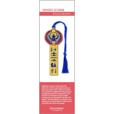 Winged Scarab Metal Bookmark