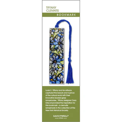 Stained Glass Clematis Metal Bookmark