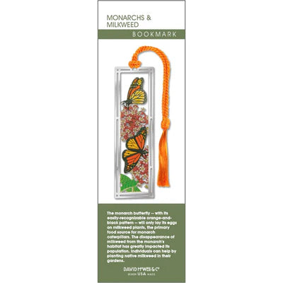 Monarch Butterfly & Milkweed Metal Bookmark