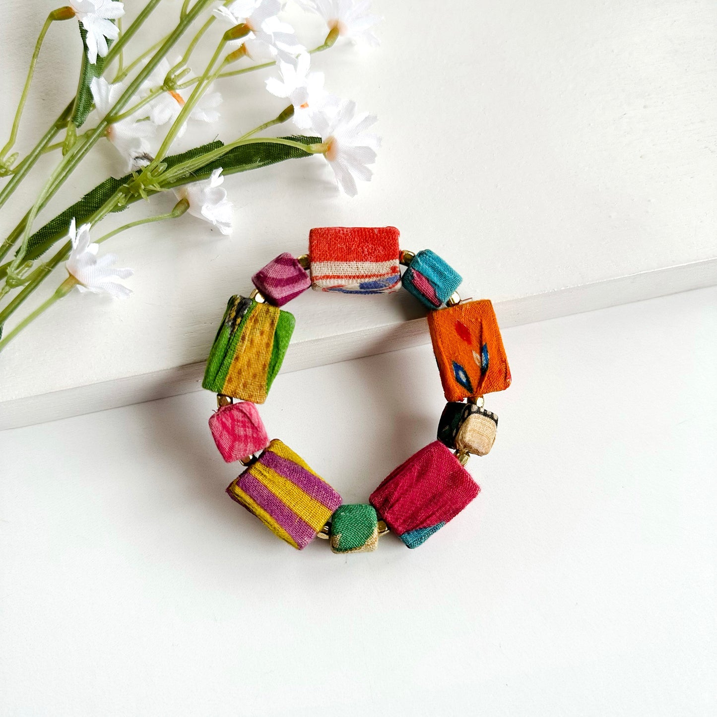 Edged Kantha Bracelet