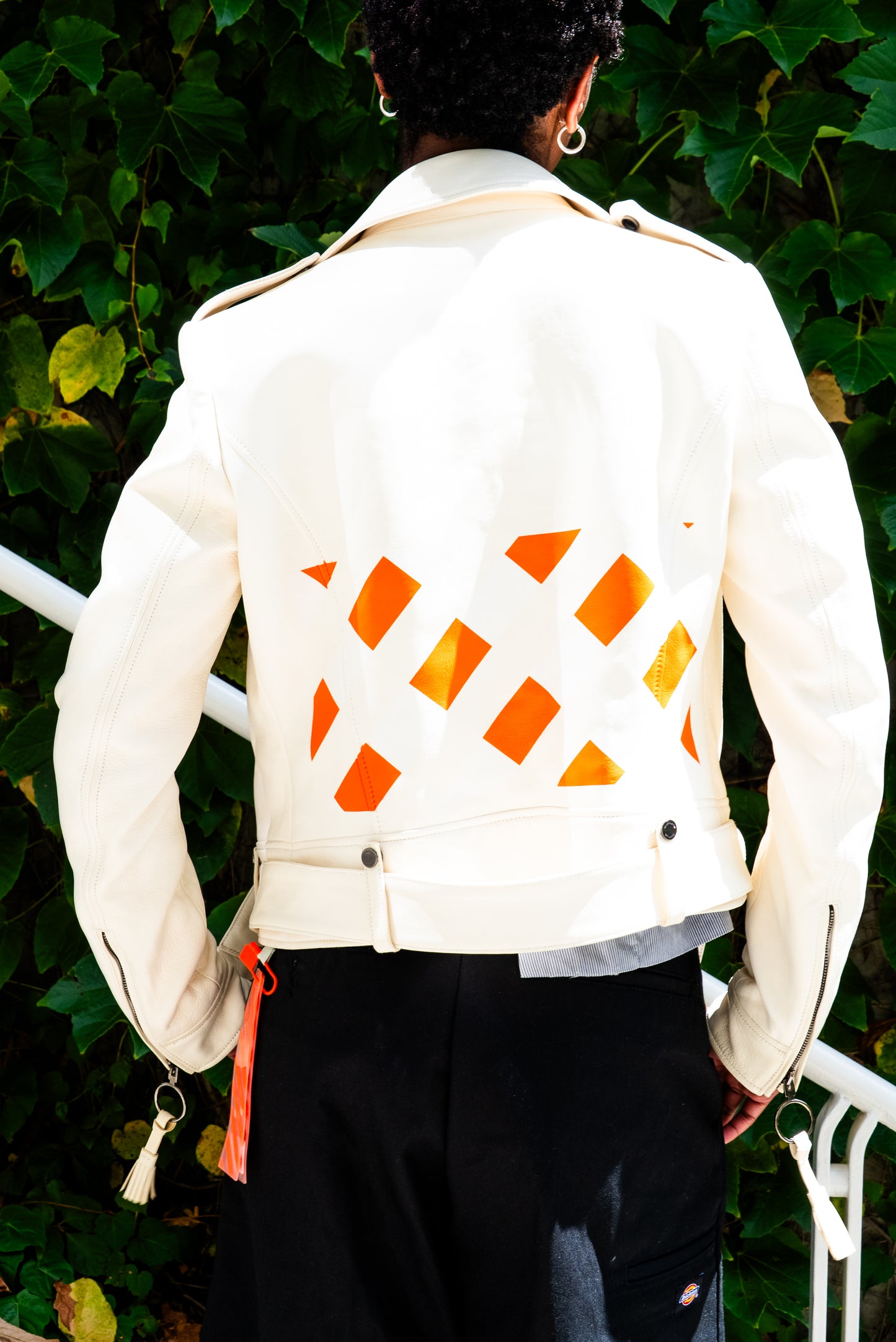OFF WHITE VIRGIL ABLOH LEATHER BIKER JACKET
