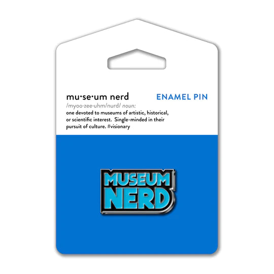 Blue Museum Nerd Lapel Pin