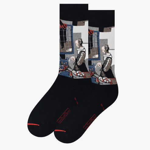 Jan Vermeer Letter Reader at the Open Window Small Socks