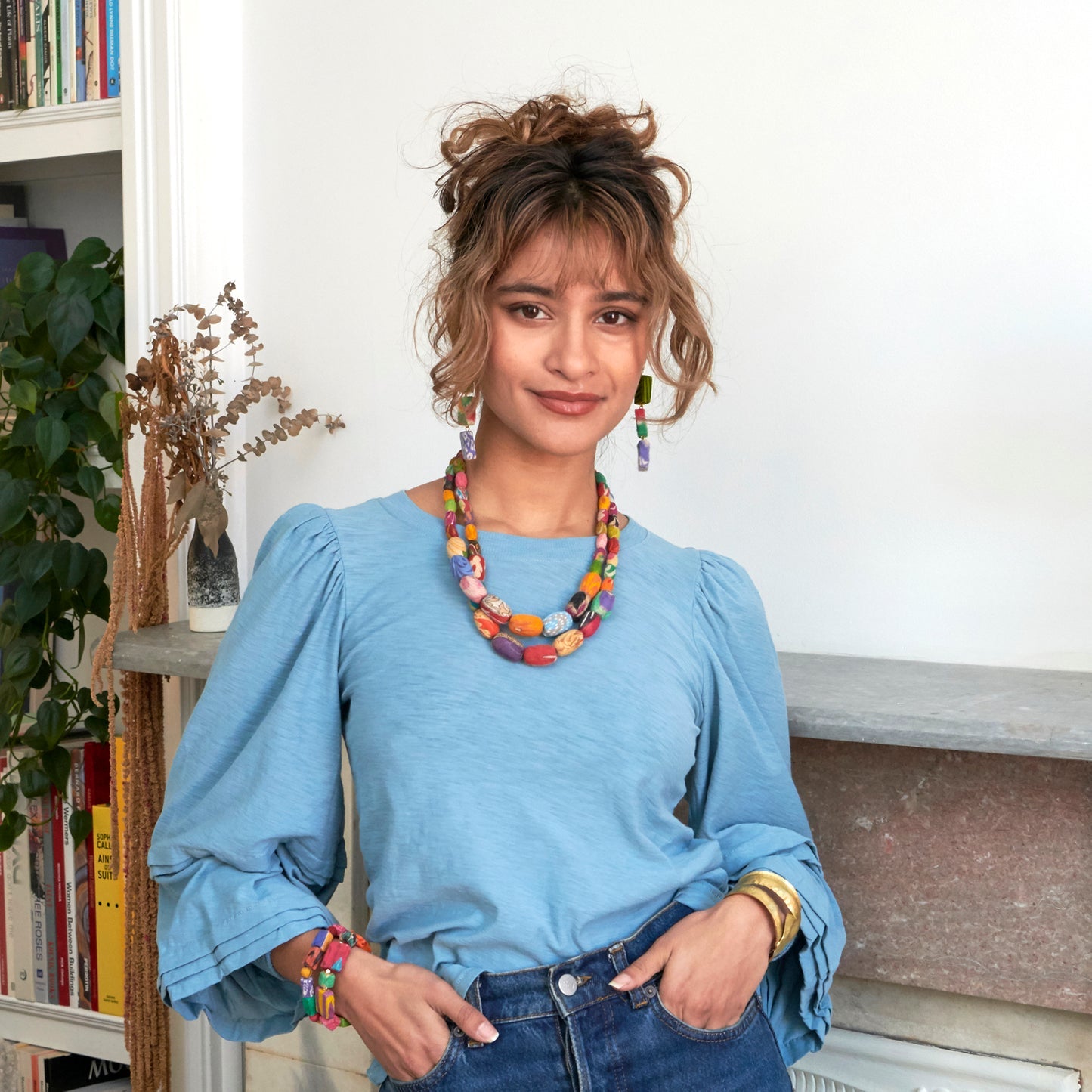 Elliptical Layers Kantha Necklace