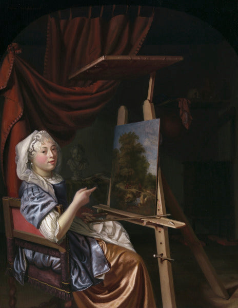 Self Portrait in Her Studio Postcard