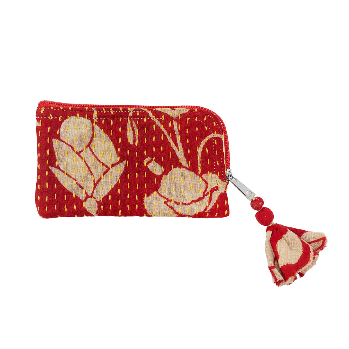 Kantha Tasseled Card Pouch