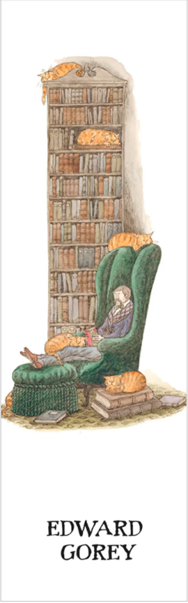 Edward Gorey: Bibliophile with Cats Bookmark