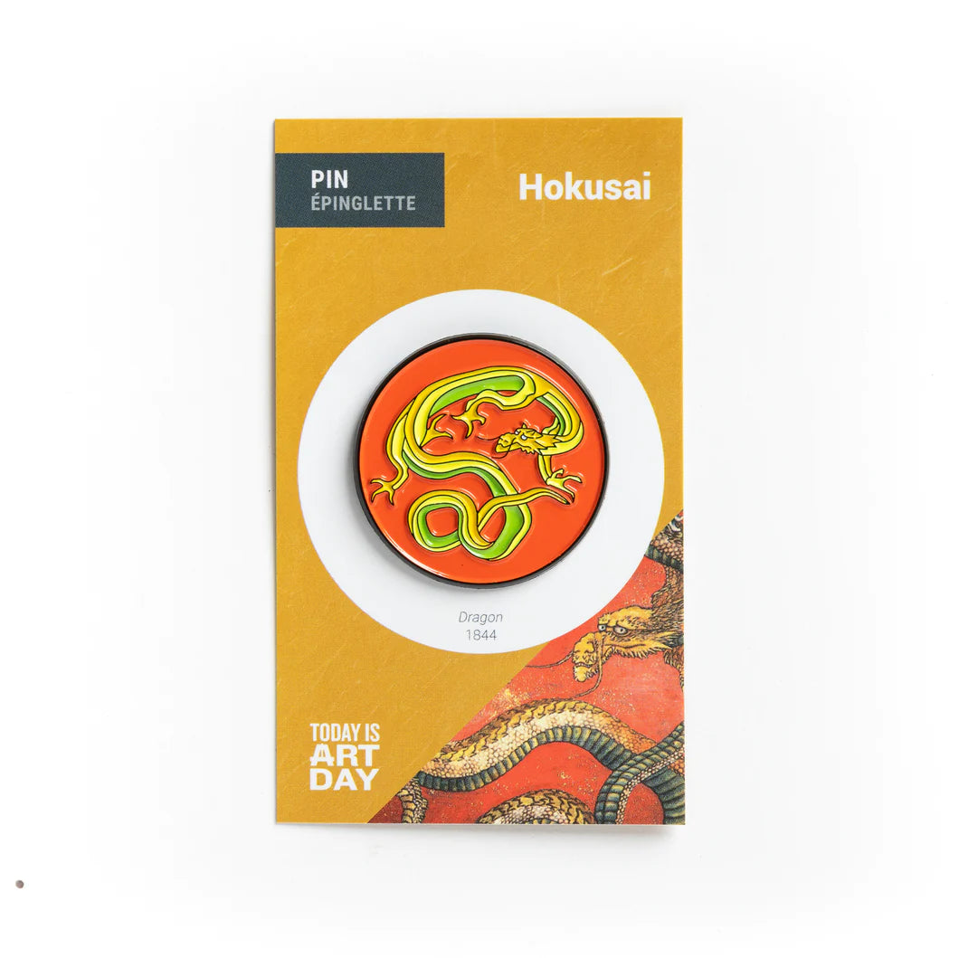 Hokusai Dragon Lapel Pin