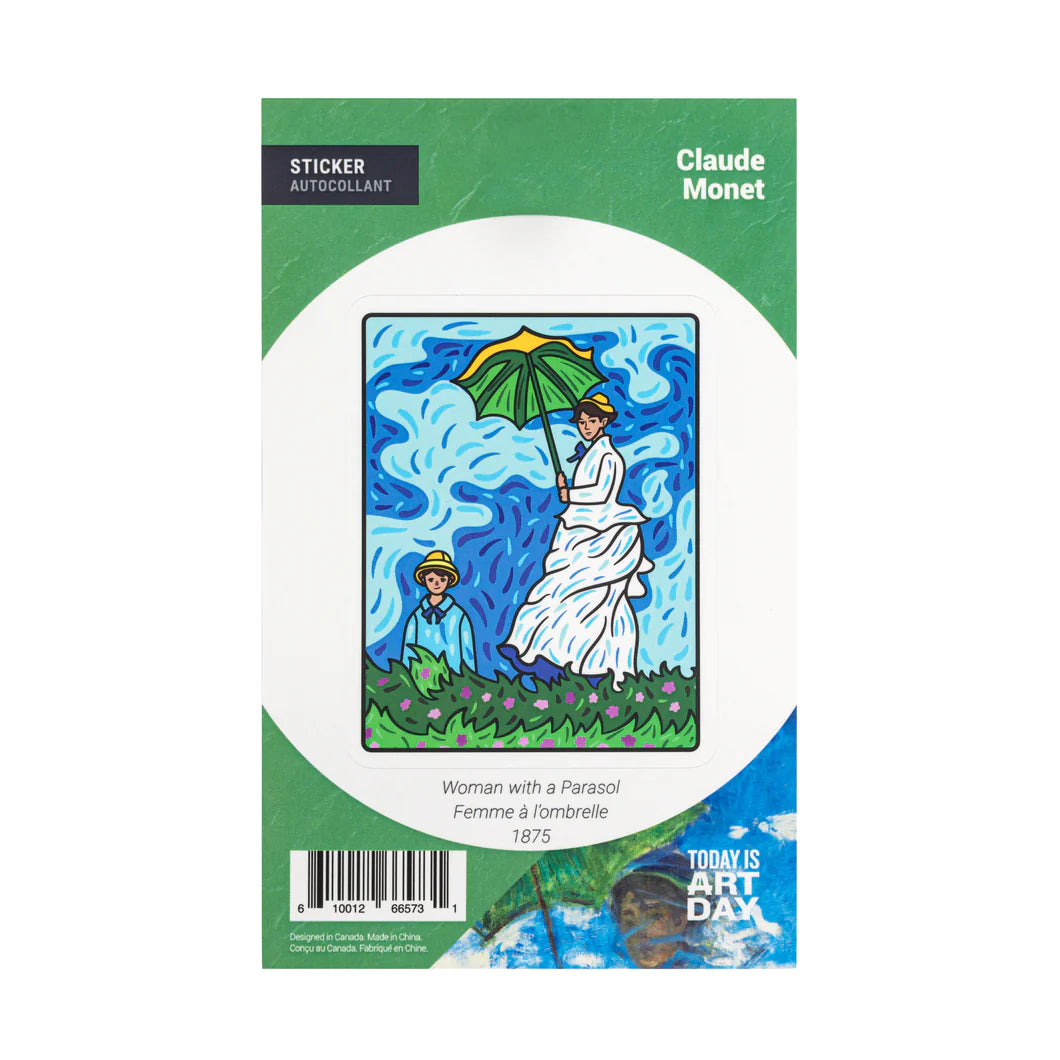 Woman with a Parasol Sticker