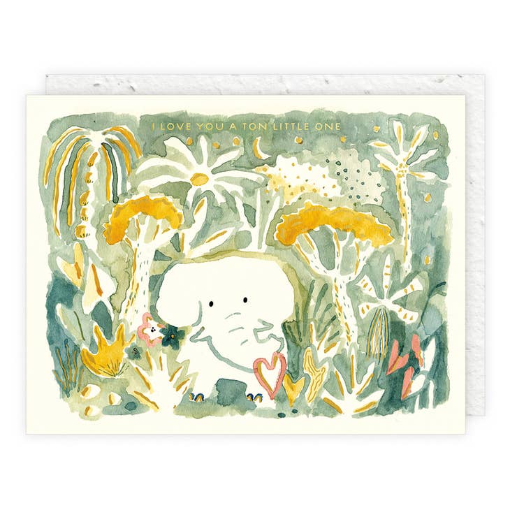 I Love You a Ton Little One Notecard