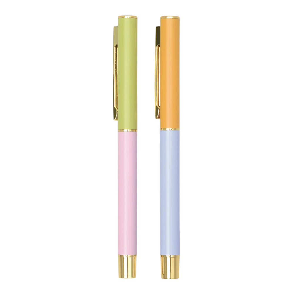 Color Block Pens - Set of 2 - Lilac + Cornflower
