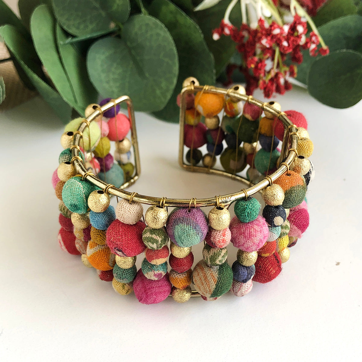 Kantha Twilight Cuff