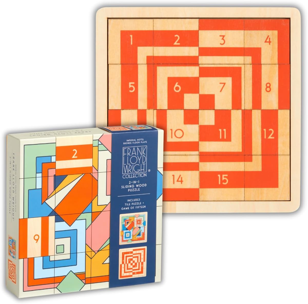Frank Lloyd Wright Wooden 2 in 1 Puzzle