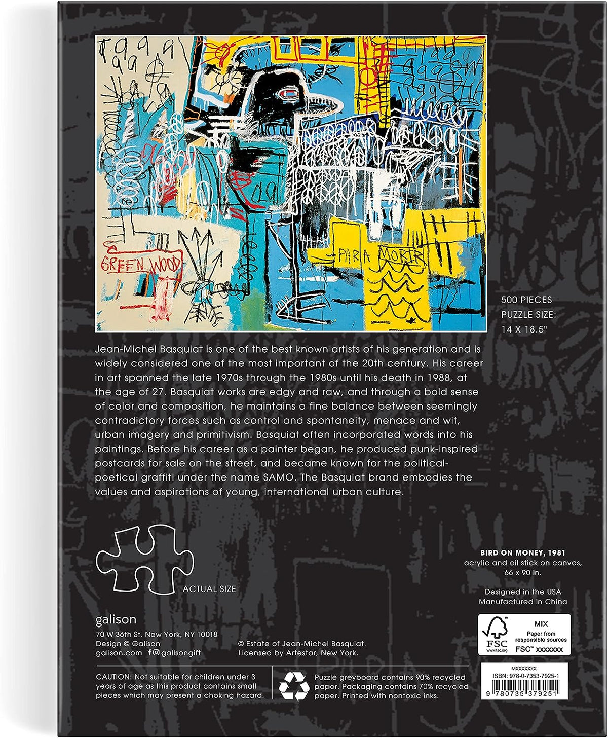 Basquiat Bird on Money Puzzle
