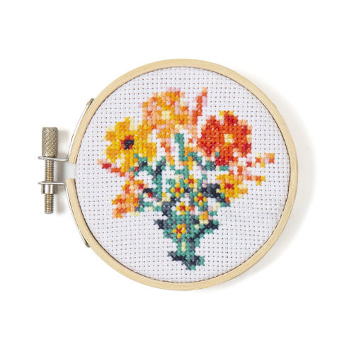 Mini Cross Stitch Flowers Kit