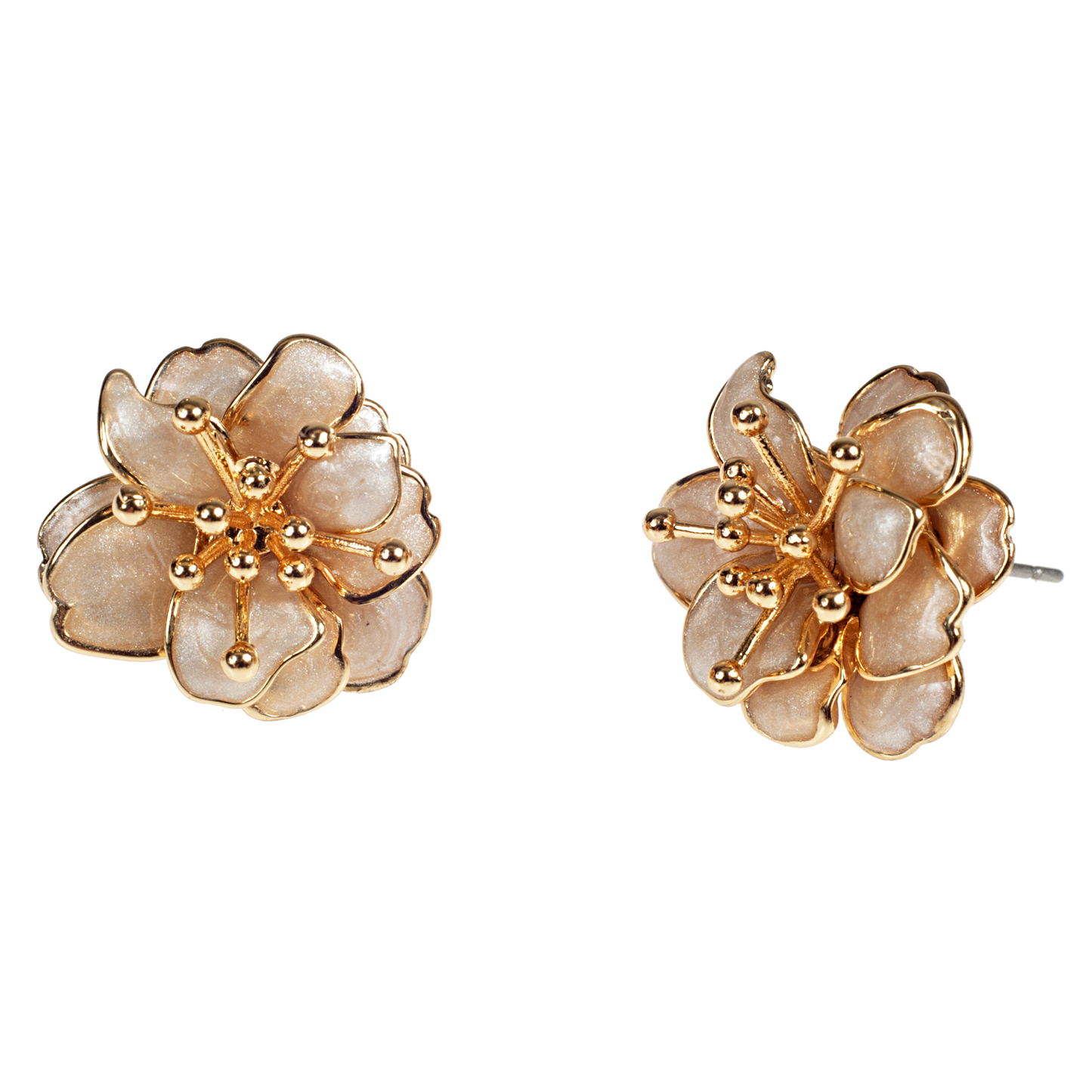 Blush Enamel Cherry Blossom Post Earring