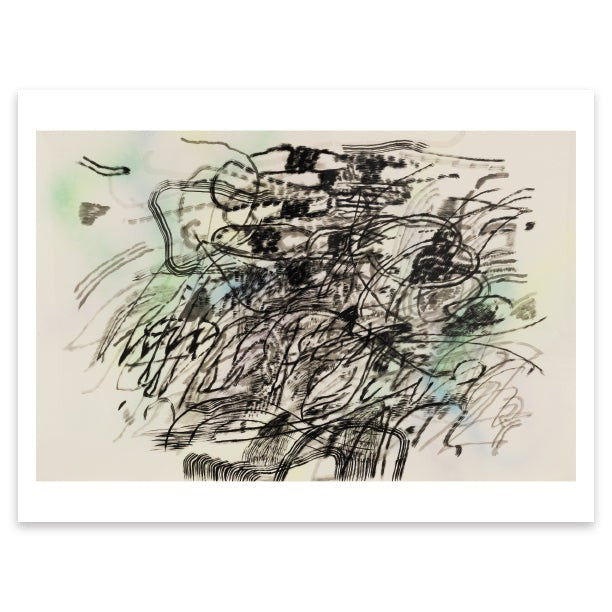 Julie Mehretu <i>Mind-Wind Fusion Drawings #3</i> Postcard