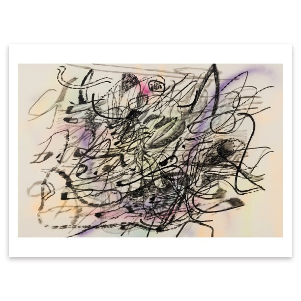 Julie Mehretu <i>Mind-Wind Fusion Drawings #4</i> Postcard