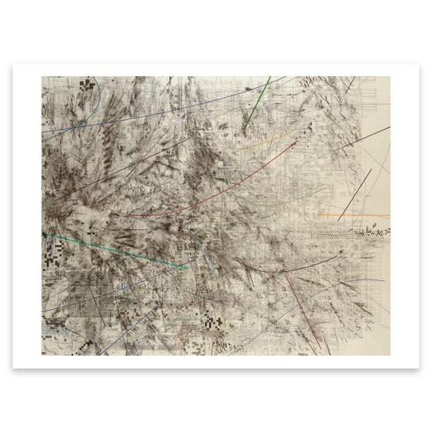 Julie Mehretu <i>Mogamma (A Painting in Four Parts): Part 2</i> Postcard