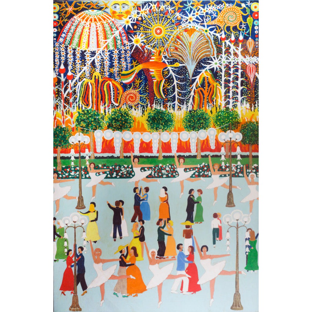 Untitled (Dancers and Fireworks) Postcard