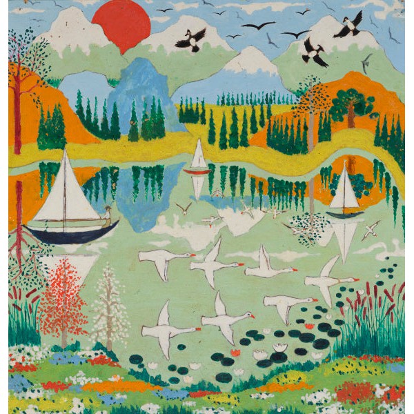 Untitled (Sailboat and Birds) Postcard