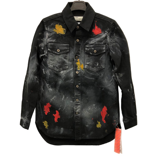 OFF WHITE Virgil Abloh Denim Spatter Jacket