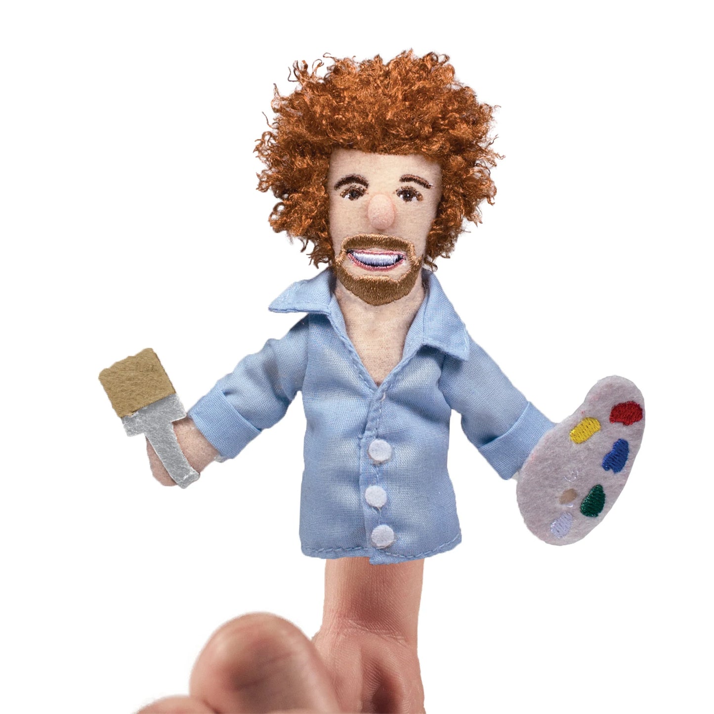 Bob Ross Magnetic Finger Puppet