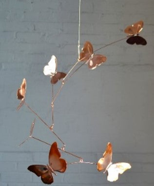 Butterfly Mobile – 7 Leaf with Fired Edge Finish