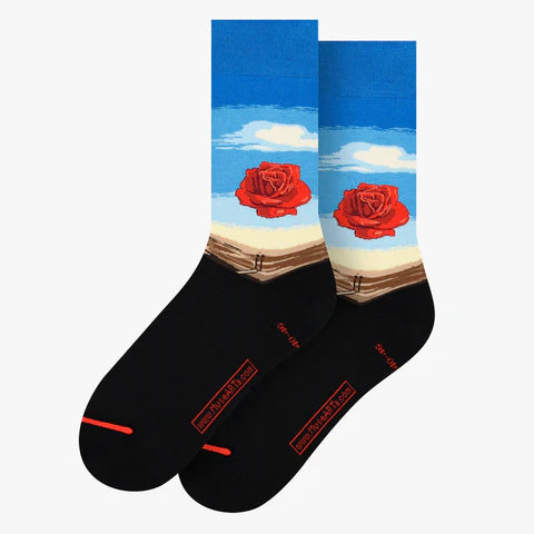Salvador Dali Meditative Rose Socks