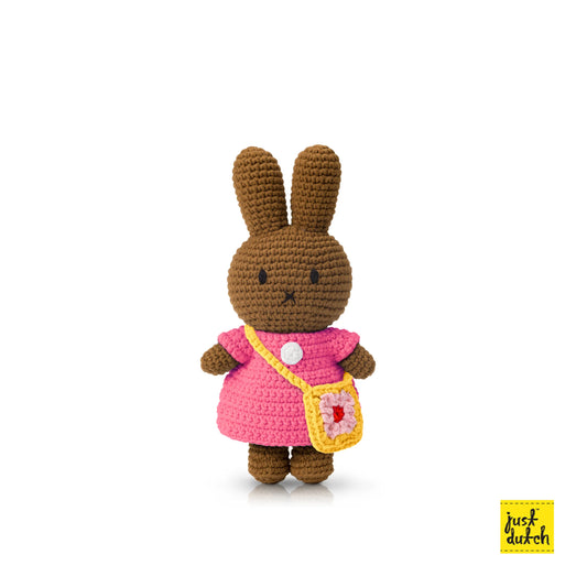 Melanie and her flower bag