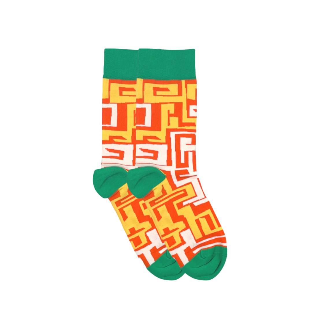 Afropop Street Life Orange Socks M