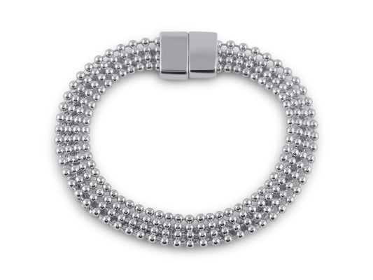 SILVER NAOMI MESH MAGNETIC BRACELET