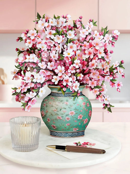 Japanese Cherry Blossoms Paper Vase