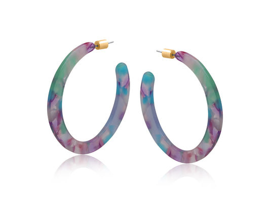 GREEN AUSTIN RESIN STATEMENT EARRINGS