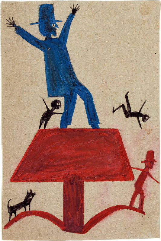 PC TRAYLOR BLUE MAN ON RED OBJ