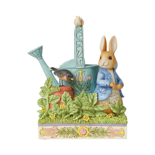 Peter Rabbit with Watering Can Figurine