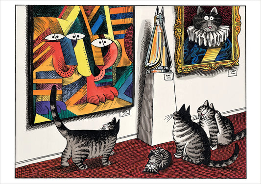 B. Kliban Cats Viewing Modern Art Notecard