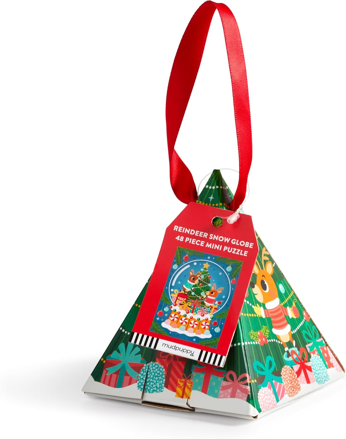 Reindeer Snow Globe 48 Piece Mini Puzzle Ornament