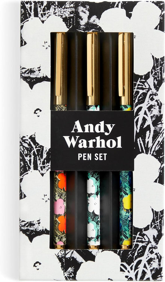 Galison Warhol Flowers Everyday Pen Set