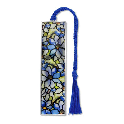 Stained Glass Clematis Metal Bookmark