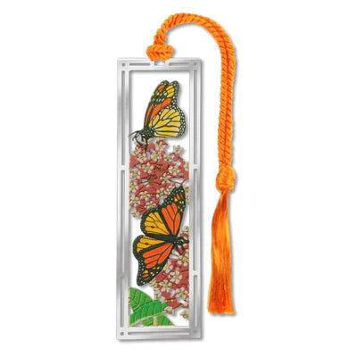 Monarch Butterfly & Milkweed Metal Bookmark