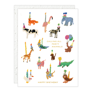 Animal Party Birthday Card