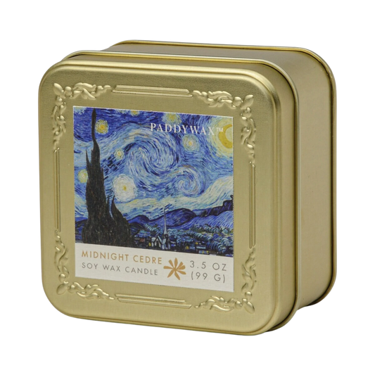 VAN GOGH "THE STARRY NIGHT" MIDNIGHT CEDRE CANDLE 3.5OZ